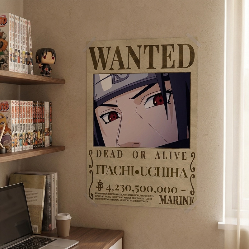 پوستر مدل تحت تعقیب مدل انیمه ناروتو Naruto طرح ایتاچی اوچیها itachi